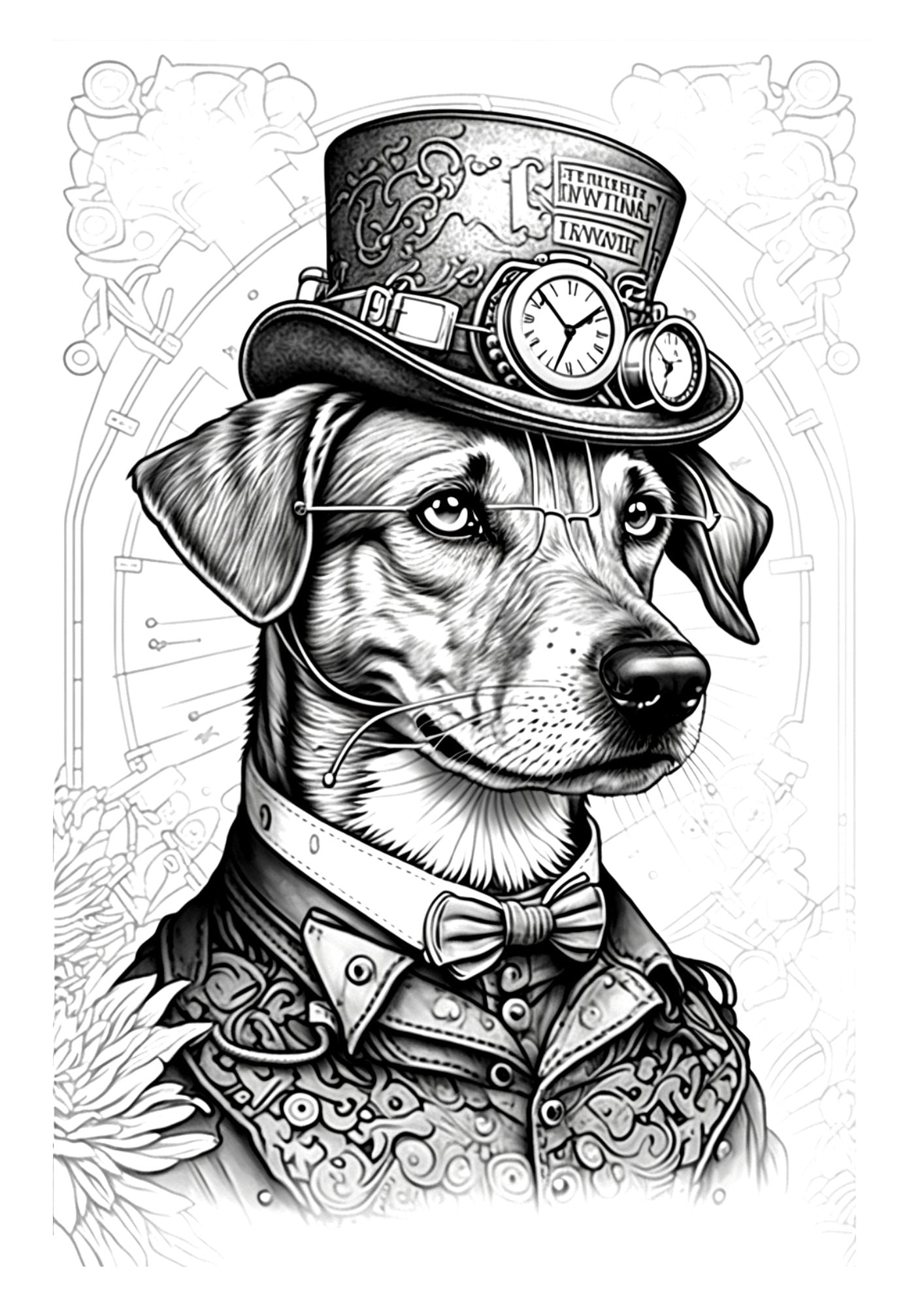 Steampunk Coloring Pack PDF Digital Download Printables