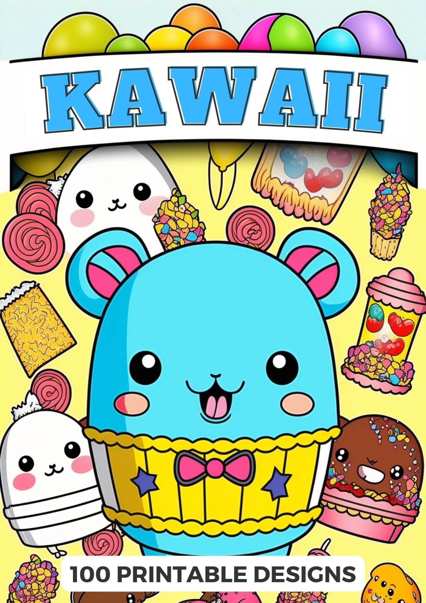 Kawaii Coloring Pages Digital Download Coloring Printable