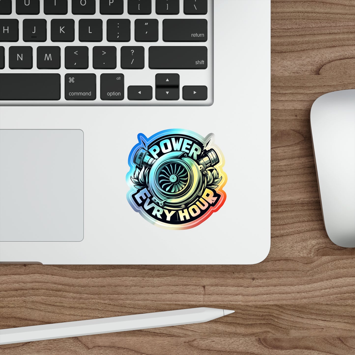 Power Evry Hour Holographic Die-cut Stickers