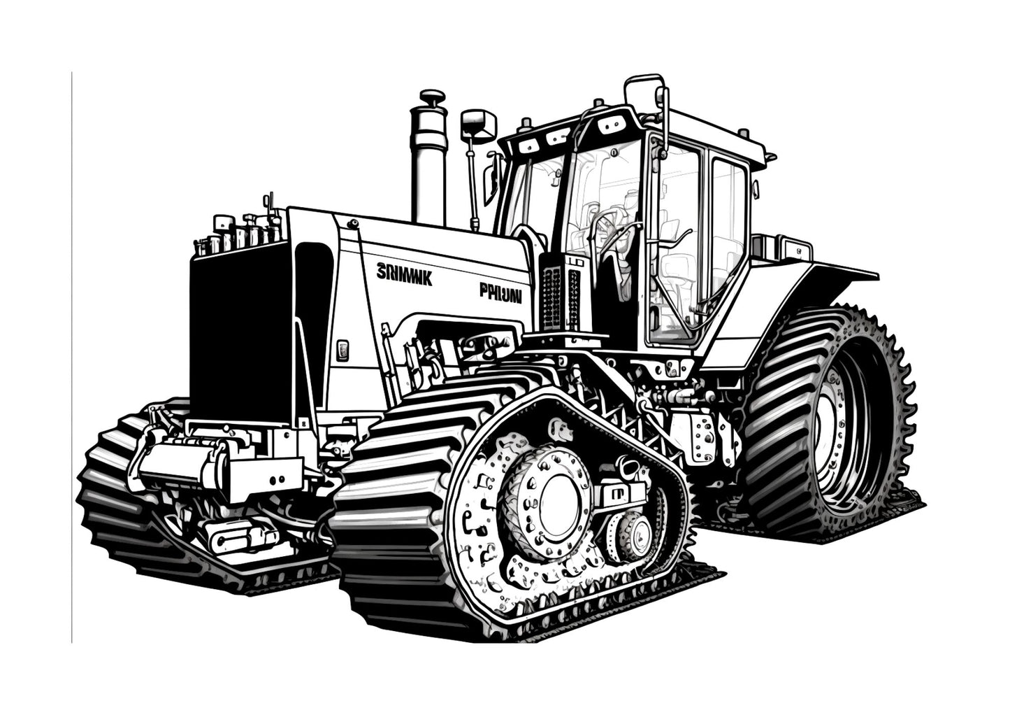 Construction Trucks and Tractor PDF Printable Download