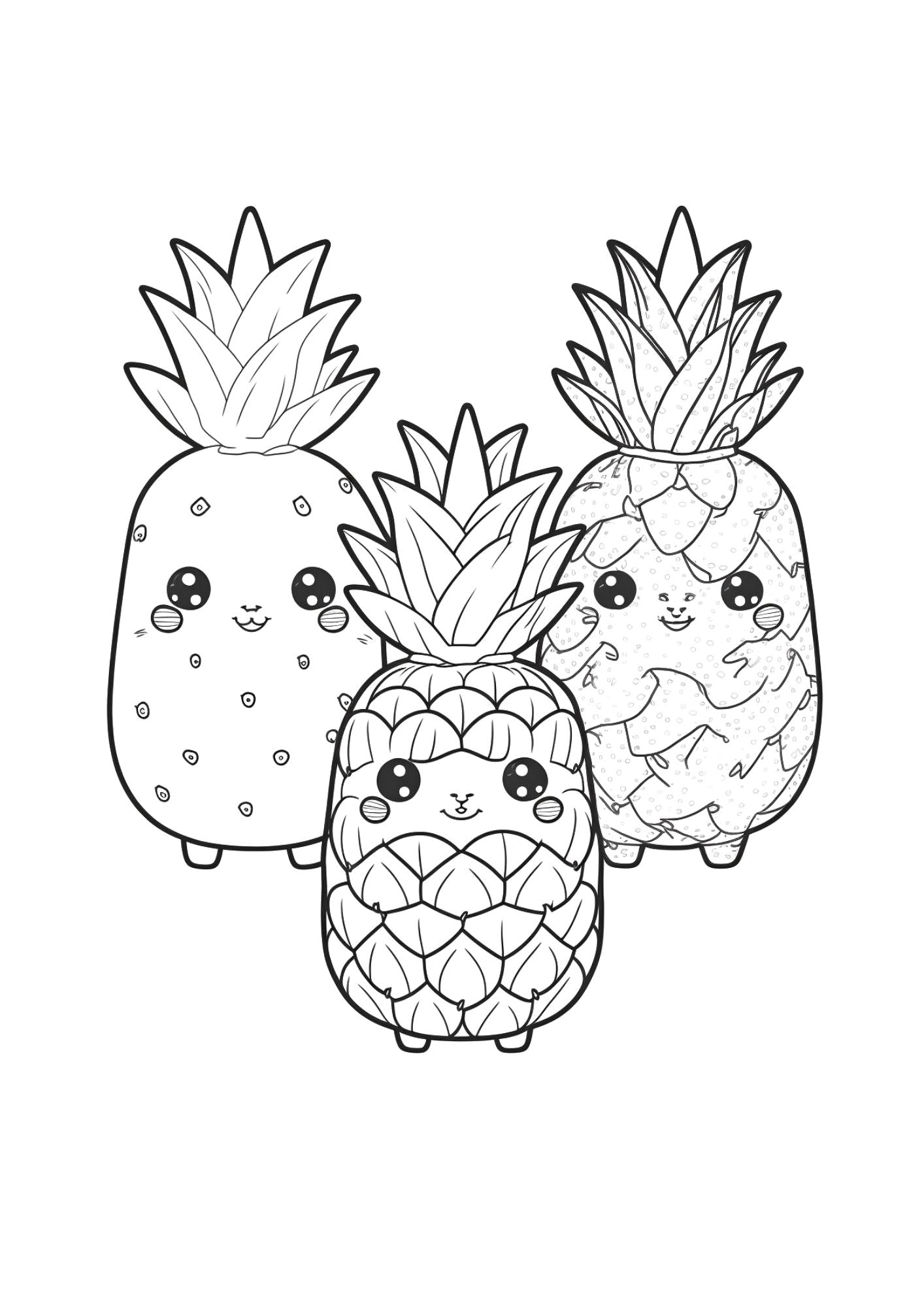 Kawaii Coloring Pages Digital Download Coloring Printable