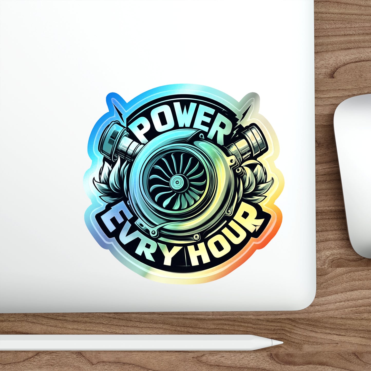 Power Evry Hour Holographic Die-cut Stickers