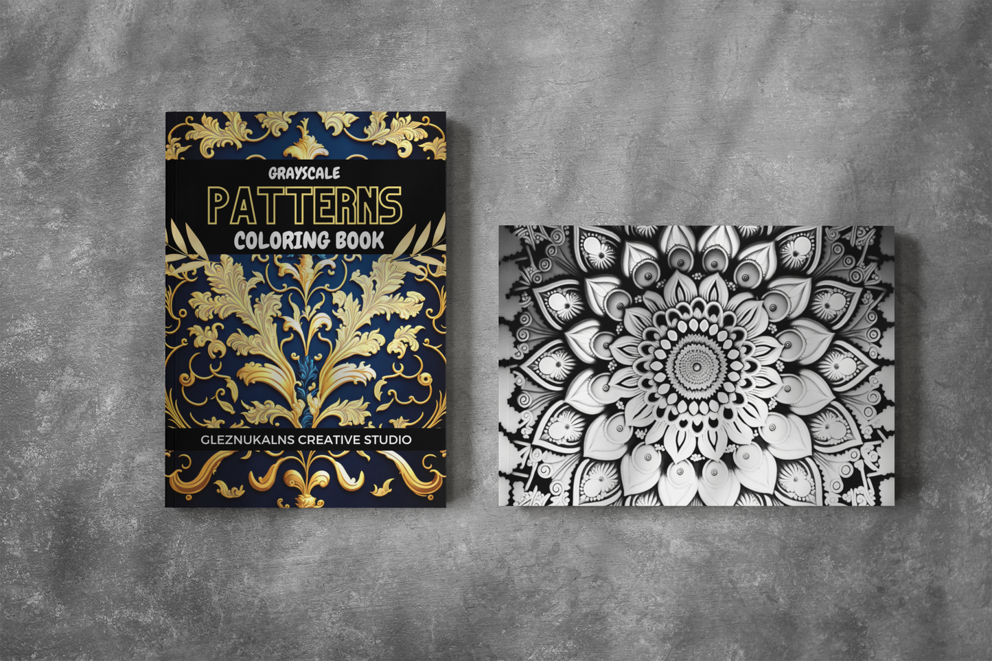 Grayscale Patterns Coloring Book with a gift of 8555+ Coloring Printable Designs