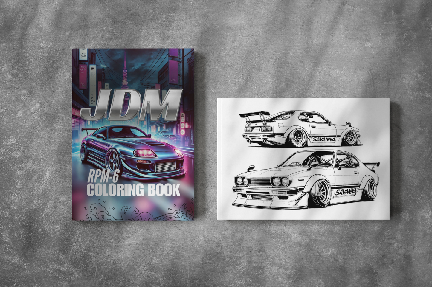 JDM Coloring Book RPM-6 with a Gift of 8555+ Coloring Designs