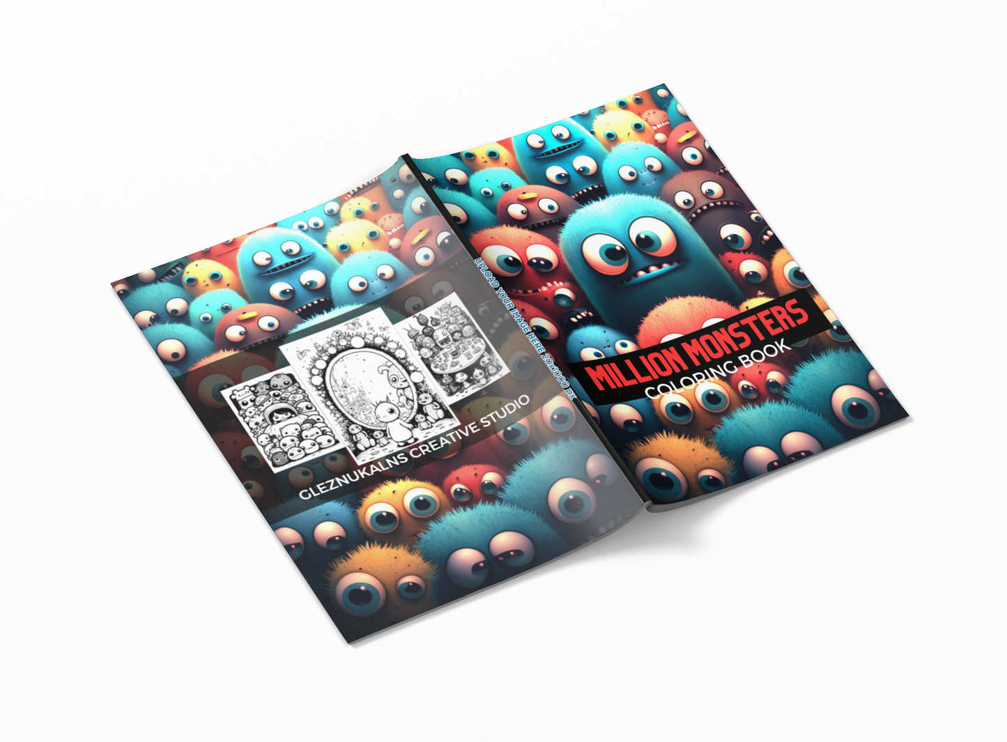 Million Little Monsters Coloring Book with a gift of 8555+ Coloring Printable Designs