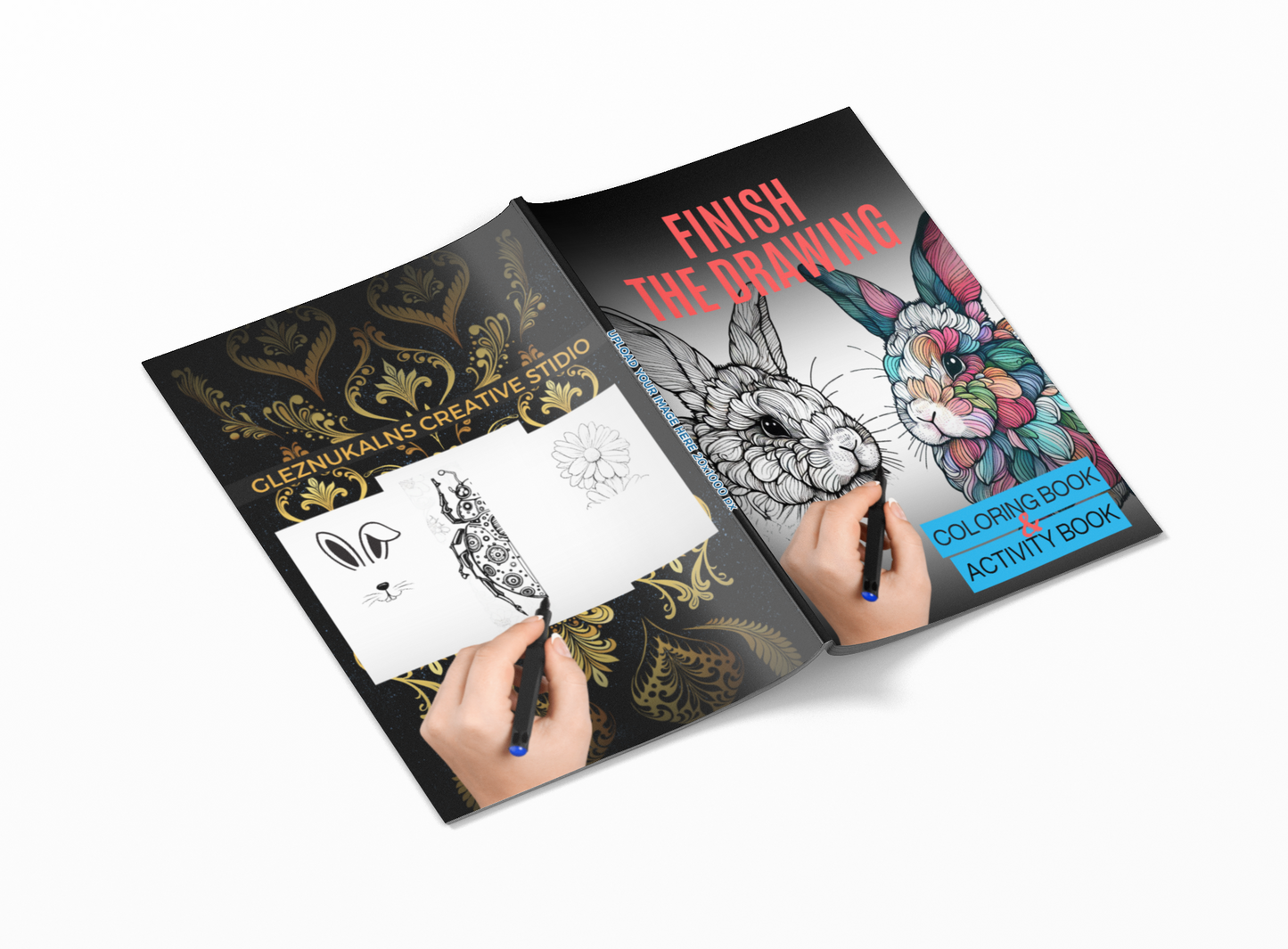 Finish the Drawing, Kids Activity Book and Coloring Book with a gift of 8555+ Coloring Printable Designs