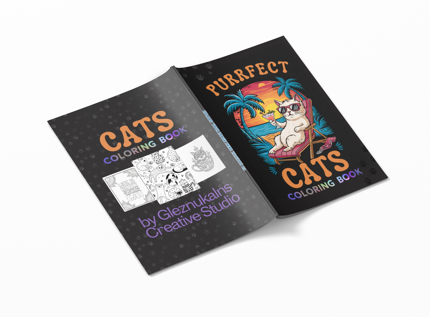 Purrfectly Cats Coloring Book with a gift of 8555+ Coloring Printable Designs