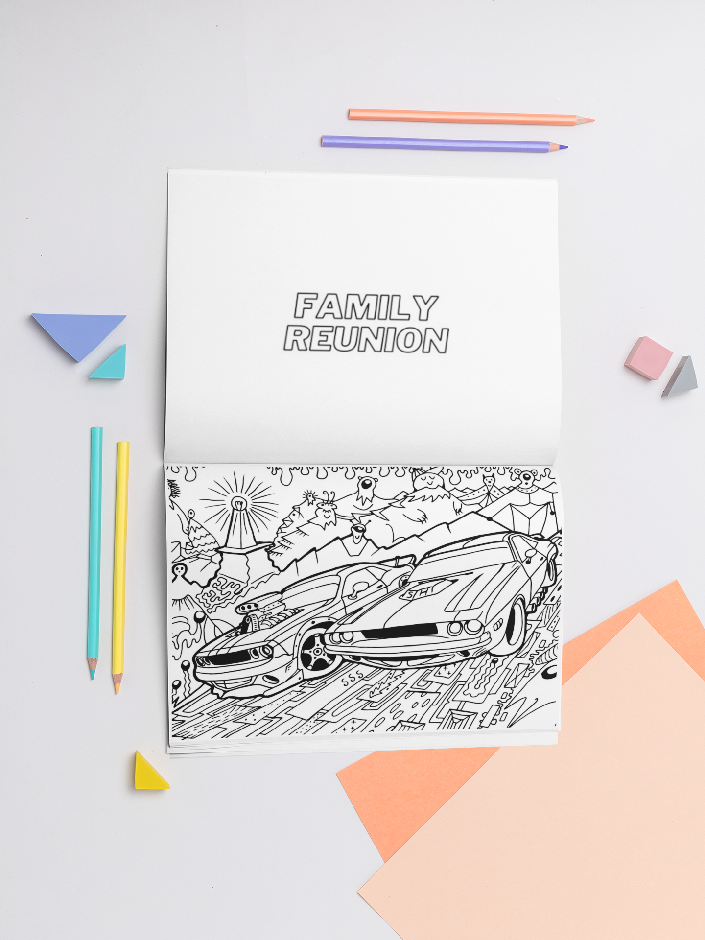 Muscle Car Coloring Book RPM SERIES with a Gift of 8555+ Coloring Designs