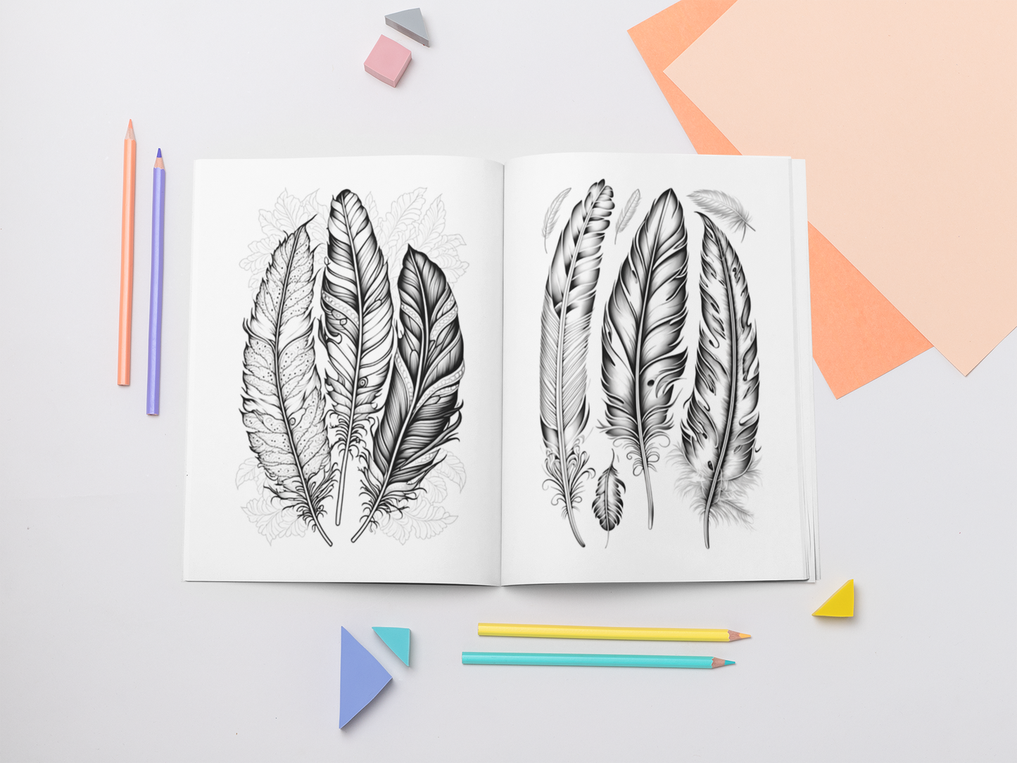 Feathers Coloring Book with a gift of 8555+ Coloring Printable Designs