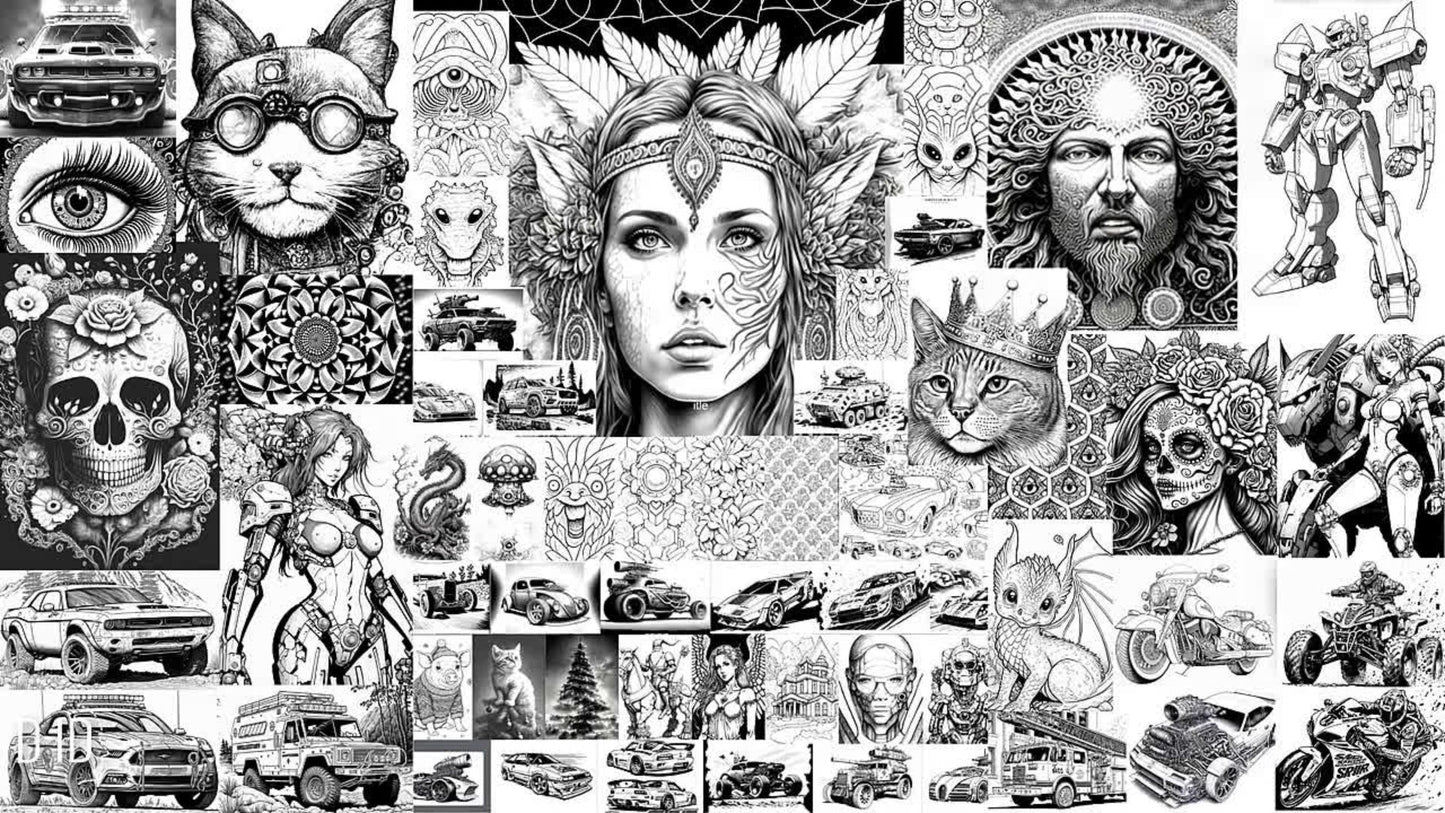 Ultimate Mega Pack of 33,333 Printable Coloring Pages - Instant PDF Download for All Ages